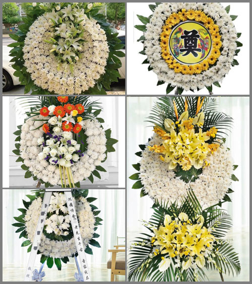 山东青岛即墨市北安街道泥洼村花圈速递